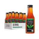 Lipton, Pure Leaf, Unsweetened Black Tea, 18.5 oz (12 Pack)