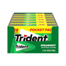 Trident, Pocket Pack, Spearmint, 28 ct (6 Pack)