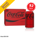 Coca-Cola, Soda, Zero, 12 oz (24 Pack)