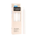 NuValu, 8 inch Candles, 3 ct (1 Pack)