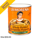 La Morena, Whole Jalapeño Peppers, 28 oz (12 Pack)