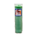 Veladora Religious Candle, Green (12 Pack)