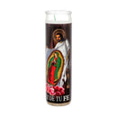 Veladora San Juan Diego, White (12 Pack)