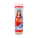 Veladora Religious Candle, Sagrado Corazon De Jesus, Red (12 Pack)
