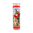 Veladora Religious Candle, San Martin Caballero, Red (12 Pack)