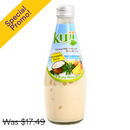 Kuii, Coconut Milk Drink with Nata de Coco, Pineapple, 290 ml (12 Pack)