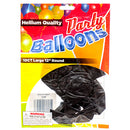 Party Balloons, Black, 10 ct (12 Pack)