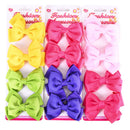 Hair Clip Bow, Assorted Color, 4 ct (12 Pack)
