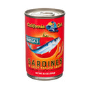 California Girl, Sardines, in Spicy Tomato, 5 oz (24 Pack)