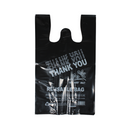 Reusable "Thank You" T-Shirt Bag, Black, 13" x 7" x 21" (200 Pack)