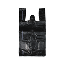 Regular T-Shirt Bag, Black, Heavy Duty, 12" x 7" x 22" (300 Pack)