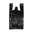 Regular T-Shirt Bag, Black, 12" x 7" x 22" (400 Pack)