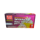 Red & White, Clear Flat Kitchen Bag, 13 gal (12 Pack)