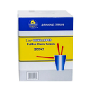 Sunset, Unwrapped, Fat Red Straws, 7.75 in, 500 ct (4 Pack)