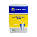 Sunset, Wrapped White Flex Straws, 7.75", 400 ct (1 Pack)