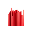 Sunset, Wrapped Giant Red Straws, 10.25", 300 ct (4 Pack)