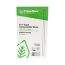 PrimeWare, STNGT2160826, 8.5", Clear Compostable Straw, 300 ct (24 Pack)