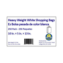 Sunset, White Paper Shopping Bag, 10x5x13, 250 ct (250 Pack)