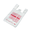 Thank You, Plastic T-Shirt Bags, White with Red 10x5x18, 750 ct (1 Pack)