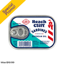 Beach Cliff, Sardines In Soybean Oil, 3.75 oz (12 Pack)