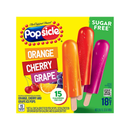 Popsicle, Orange, Cherry, Grape Sugar Free Ice Cream Bar, 18 ct, 1.65 oz (6 Pack)