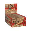 Zig-Zag, Cones Unbleached, 6 ct (24 Pack)