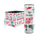 Celsius, Energy Drink, Peach Vibe, 12 oz (12 Pack)