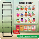Snak Club, Promo Rack with Items, 6 pack cases (1 Pack)