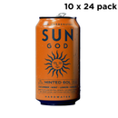 Sun God, Non-Carbonated Cucumber/Mint/Lemon/Ginger Hardwater, Minted Sol, 12 oz (240 Pack)