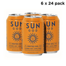 Sun God, Non-Carbonated Cucumber/Mint/Lemon/Ginger Hardwater, Minted Sol, 12 oz (144 Pack)