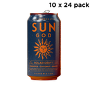 Sun God, Non-Carbonated Pineapple/Coconut/Ginger Hardwater, Solar Drift, 12 oz (240 Pack)
