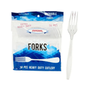 Heavy Duty Cutlery, White Plastic Forks, 36 ct (48 Pack)