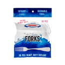 Heavy Duty Cutlery, Clear Plastic Forks, 36 ct (48 Pack)