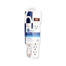 Simply Hardware, Power Strip 125 V 6 Outlet 15 A 1575 W White, 3 ft (24 Pack)