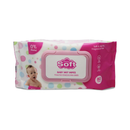 Simply Soft, Baby Wipes Pink With Lid, 80 ct (24 Pack)