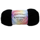 Knitting Yarn Coal Black 100% Acrylic (10 Pack)