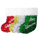 X-Mas Wreath Stocking Design Assorted Colors (12 Pack)