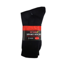 Crew Sport Socks 10-13 Black, 2 ct (12 Pack)