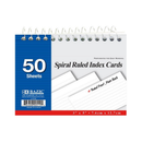 Bazic, Spiral Ruled Index Cards 50 Sheets (36 Pack)