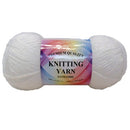 Knitting Yarn White 100% Acrylic (10 Pack)