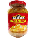 La Costeña, Sliced Habaneros Glass, 7.4 oz (12 Pack)