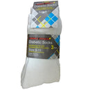 Diabetic Crew Socks 9-11 White (12 Pack)