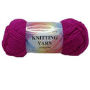 Knitting Yarn Fuchsia 100% Acrylic (10 Pack)