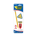 Bazic, Pencils Triangle Shape 4pc With Sharperner, 4 ct (24 Pack)
