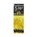 Tissue Paper Metallic Yellow 20X26, 5 ct (12 Pack)