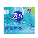 Zest, Bath Soap 3 ct Aqua, 12 oz (12 Pack)