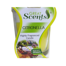 Great Scents, Scented Candle Citronella, 3 oz (12 Pack)