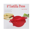 Tortilla Press Plastic Red, 8 in (12 Pack)
