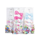 Hair Metal Snaps With Bow Assorted Colors, 5 ct (12 Pack)