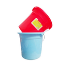 Unbroken Plastic Bucket Assorted Colors, 35 qt (10 Pack)